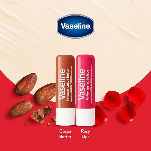 Vaseline Lip Therapy Variety 4-Pack – Rosy Lips + Cocoa Butter Moisturizing Lip Balm with Vitamin E, 0.16 Oz Ea thumbnail 5