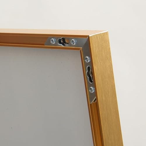 Floor Mirror 150 x 40 cm, Full Length Rectangular Floor Mirror, Wall Mirror for Hanging or Standing, with Black Aluminium Frame, for Bathroom, Bedroom, Entryway (Gold, 150 x 40 cm) thumbnail 5
