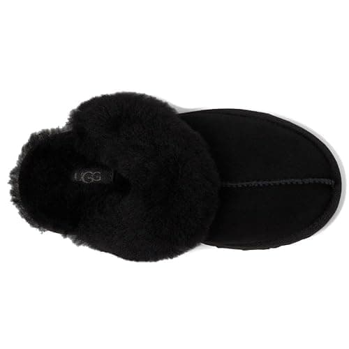 UGG Unisex-Child K Disquette Slipper - 4 Big Kid - Black thumbnail 2