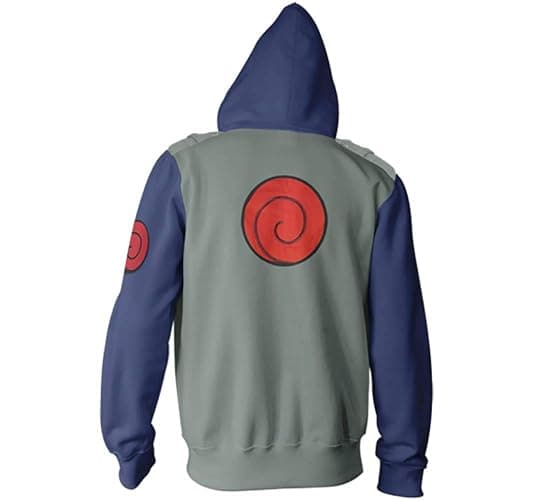 Ripple Junction Naruto Shippuden Men's Authentic Full Zip Hooded Sweatshirt w/Chest Pockets Epaulettes Officially Licensed thumbnail 3