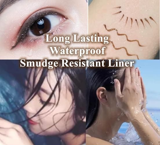 Flüssiger Eyeliner Langanhaltend Pigmentiert Wasserfester, Wischfester Liquid Liner für Augen,Gesicht und Körper (braun) thumbnail 6