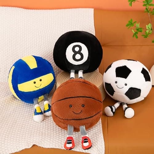 XIGUI 13 inch Basketball Pillow Basketball Stuff Plush, Basketball Gifts for Boys and Girls, Soft Sports Pillows Basketball Stuffed Animal Room Decor (Basketball) thumbnail 8