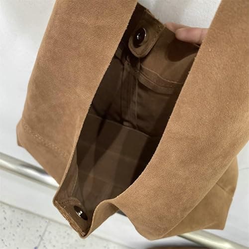 2 Pcs Slouchy Hobo Bags Women Underarm Shoulder Bag Crescent Satchels Crossbody Purse Top-Handle Travel Tote Handbag - Coffee thumbnail 3