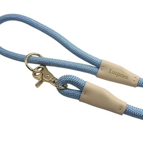 Lucpawz Lobster Snap Pet Leash 5FT, Special Strong Nylon Rope Dog Leash, Solid Color Rope Dog Lead for All Breeds(Blue, 5ft*10mm) thumbnail 6