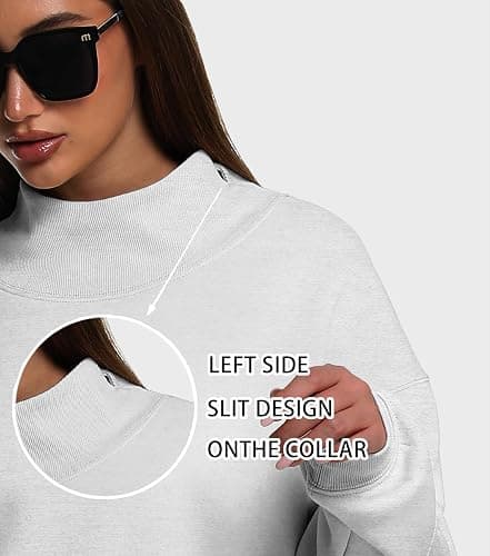 Kottke Womens Oversized Sweatshirts Turtleneck Pullover Long Sleeve Hoodies Tops Fall Fashion Outfits Clothes thumbnail 6