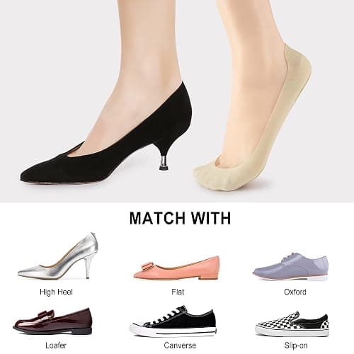 WISVOOO No Show Socks Womens Liner Ultra Low Cut Non Slip Invisible Socks for Flats thumbnail 6