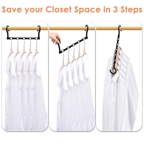 Closet Organizers and Storage, Sturdy Space Saving Hanger for Heavy Clothes, Upgraded Cascading Hangers, Magic Closet Organization Clothes Hangers, College Dorm Room Essentials for Girls, 8 Pack thumbnail 5