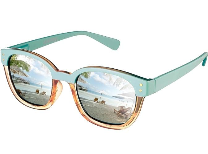 Leafael Polarized Sunglasses Women's Trendy Two Tone Design, UV400 100% Protection, Retro Square Frame, Lifestyle & Active - Image 1
