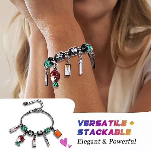 AICase for Demon Merch Slayer Gifts Inspired Bracelets Sword Cosplay Friendship Bracelets Coustume figure Outfit Shirt Poster Sticker Merchandise Gifts for Fans Birthday Christmas_384 thumbnail 4