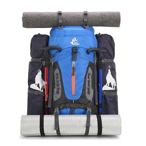 Bseash 60L Hiking Camping Backpack with Rain Cover, Waterproof Large Capacity Outdoor Sport Travel Daypack Climbing Touring (Army Green) thumbnail 9