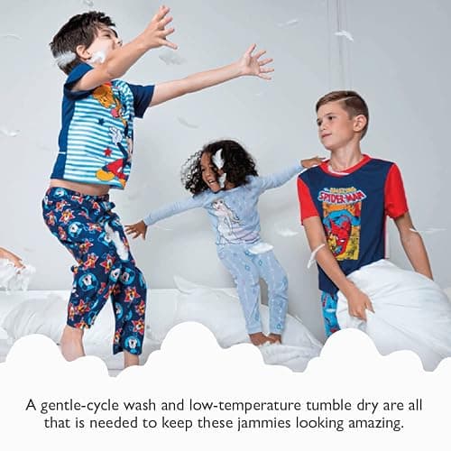 Disney unisex-child 6-piece Snug-fit Cotton Pajama Set, Soft & Cute for Kids thumbnail 6