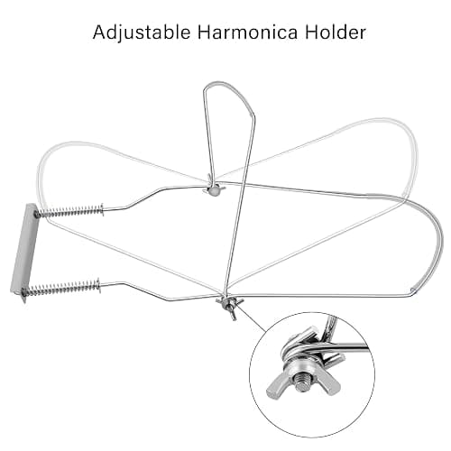 EASTROCK Harmonica Holder,10 Hole Professional Harmonica Holder Neck,Anti-Scratch Adjustable Harmonica Neck Brace,Hands-Free During the Performance thumbnail 3