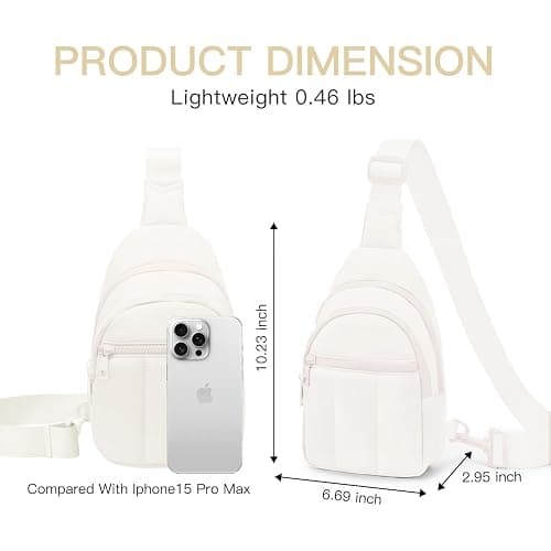 Viverte Quilted Puffer Crossbody Bags for Women Small Puffy Sling Bag Lightweight Cross Body Bubble Purse Shoulder Bag for Travel (Cream White) thumbnail 5