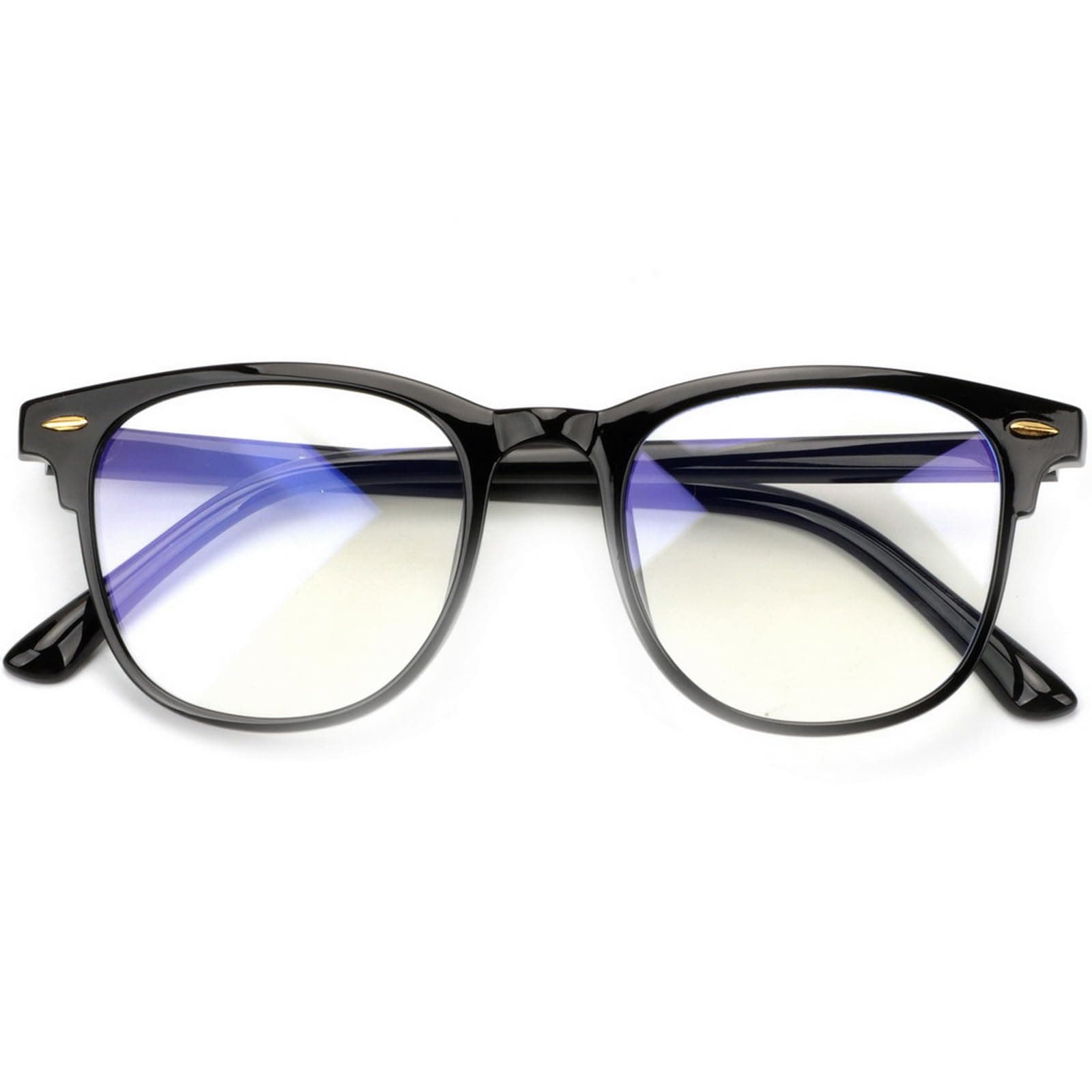 Blue Light Blocking Gaming Glasses Spectacles Anti Eyestrain Glasses Eyewear Retro Vision Care Anti Glare for PC Laptop Gamer Computer Reading - Black thumbnail 7