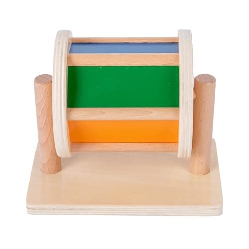 Montessori Baby Toys Play Kit - Montessori Mirror, Peekaboo, Knob Puzzle, Medium Spinning Drum - For 6-12 Months Toddlers thumbnail 7