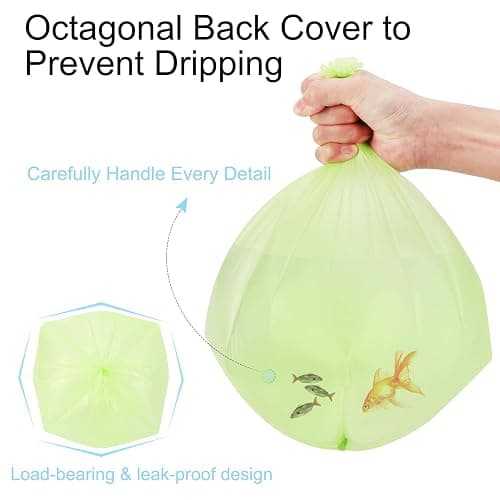 Biodegradable Trash bags 100PCS, Aievrgad 8Gallon/30L middle Garbage bags/ For kitchen Bin. Bin Liner/Trash/rubbish Bags, 100% Recycled,Tough, degradable, Compost Bags for Food/household/garden thumbnail 4
