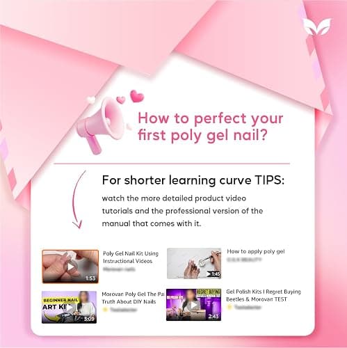 Poly Gel Nail Kit for Beginners: 15 Colors Gel Extension Nail Starter Kit with Slip Solution U V Light for Women Girls at Home DIY thumbnail 9