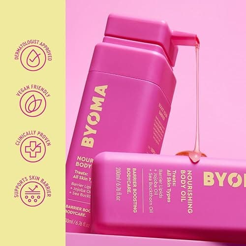 BYOMA Nourishing Body Oil - For All Skin Types - Lightweight, Fast-Absorbing Body Oil with Jojoba & Seabuckthorn - Hydrates, Brightens & Restores Skin Barrier - 6.76 fl oz thumbnail 6