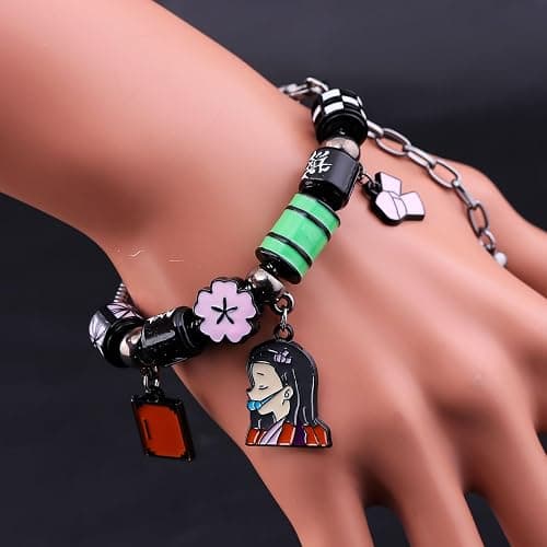 SONGCHANGJEWELRY Anime Slayer Beaded Bracelets Set – Tanjiro, Nezuko & Zenitsu Jewelry – Cosplay Gifts for Fans & Collectors thumbnail 3