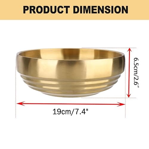 GUSHBIN 7.4 Inch Key Bowl for Entryway Table,Gold Decorative Bowl for Keys | Key Dish for Organizing Tabletop, Catch All Bowls for Kitchen Counter, Coffee Table, Home Decor thumbnail 3