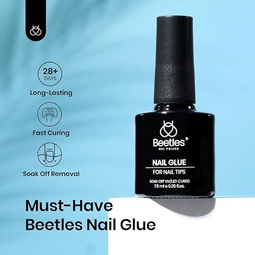 beetles Gel Polish 9 in 1 Gel Nail Glue for Clear Acrylic Nails Tips, Long Lasting Super Strong Brush Nail Glue for Fake Nails, Base Blooming Nail Gel, New Safe Formula, U V Light Cure thumbnail 5