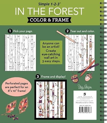 Color & Frame - In the Forest (Adult Coloring Book) thumbnail 2