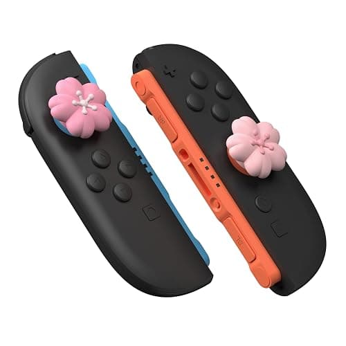 PlayVital Thumb Grips for Nintendo Switch 2 | Kawaii Silicone Joystick Caps (4-Pack) - Cute Accessories Design Thumbstick Covers - Blush Cherry Blossom Petals thumbnail 7