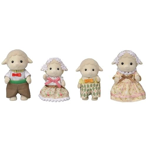 Calico Critters Sheep Family, Set of 4 Collectible Doll Figures - Image 1