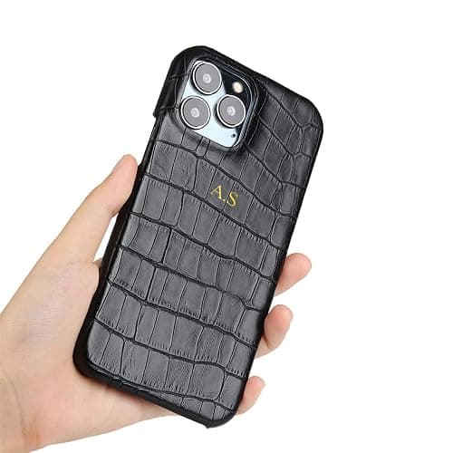 Personalized Custom Name Initials Alligator Pattern Luxury Leather Phone Case for iPhone 16 15 14 13 12 11 Pro Max X XS XR Max 3D Hot Stamping Cover thumbnail 8