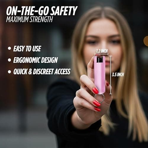 Guard Dog Security Quick Action Pepper Spray Self Defense Keychain, Maximum Strength 1.44 MC, OC Spray, 16-Foot Range, Twist-Lock Safety, Belt Clip for Easy Carry for Women and Men, Made in USA thumbnail 3