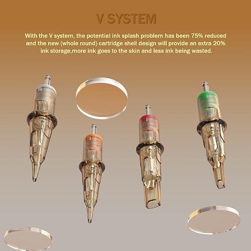 EZ Tattoo Cartridge Needles Assorted - 50Pcs #12 Mixed (3RL 5RL 7RL 9RL 11RL) Standard Round Liner Tattoo Needles Cartridges for Tattoo Pen Machine Gun - V SELECT thumbnail 5