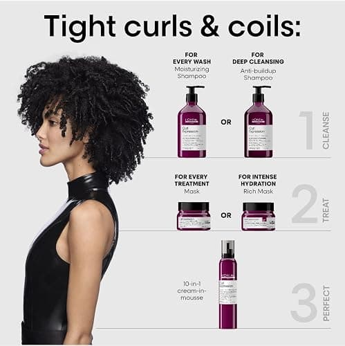 L'Oréal Professionnel Paris Curl Expression 10-in-1 Mousse - Multi-Benefits For Curly and Coily Hair - Defines and Strengthens Curls With Heat Protection, Silicone, Paraben and Alcohol-Free thumbnail 6