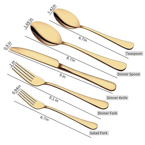 Gold Silverware Set  thumbnail 3