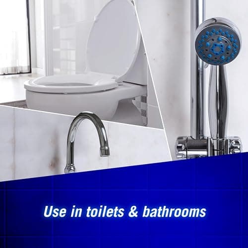 Domestos Mint Boost Bleach Foam sprays upside down for a sparkling clean even in the hardest-to-reach places 450 ml thumbnail 5