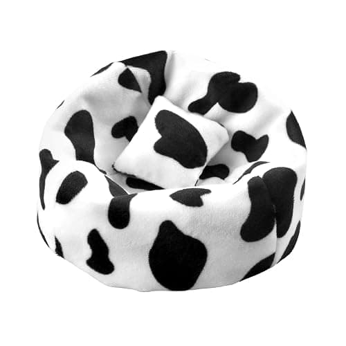 Doll Car Seat Compatible with Labubu, Handmade Bean Bag Chair for 15-17cm Doll, Anti-Slip Bottom, Cute Doll Accessories for Display, Fans&Collectors Gifts, Durable Corduroy Fabric (Cow Print) - Image 1