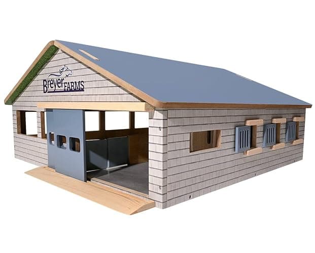 Breyer Horses Breyer Farms Deluxe Arena Stable | 24 Piece Playset | 2 Stablemates Horses Included | 24.25" L x 22" W x 10.5" H | 1:32 Scale | Model #59243 - Image 1