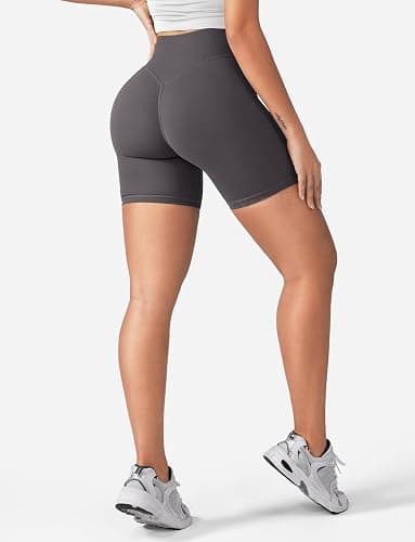 YEOREO Women's Biker Shorts 3.6" /4.5" / 6" Workout Gym Shorts Craze High Waist Tummy Control Hidden Scrunch Running Yoga thumbnail 5