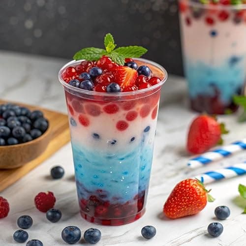ICEE by BobaVida Blue Raspberry & Red Cherry Popping Boba Pearls Variety Pack | ICEE-Inspired Flavor | Popping Boba For Drink & Desserts | Includes Straws | Fruit Boba Pearls | 1 flavor each (2 Tubs) thumbnail 3