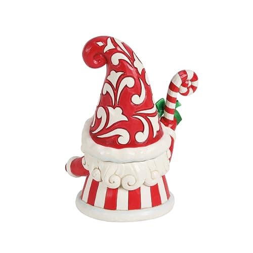 Enesco Jim Shore Heartwood Creek Christmas Gnome Holding a Large Candy Cane Figurine, 6.69 Inch, Multicolor thumbnail 5