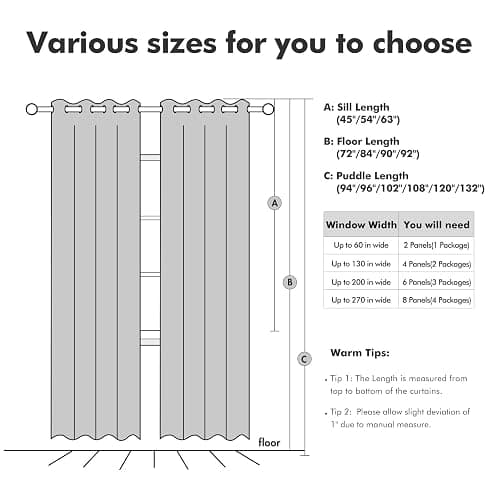 MIULEE 100% Blackout Linen Textured Curtains for Bedroom Solid Thermal Insulated Natural Beige Grommet Room Darkening Curtains & Drapes Luxury Decor for Living Room 52 x 84 Inch (2 Panels) thumbnail 8