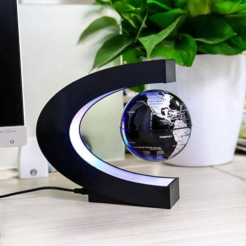 MOKOQI Magnetic Levitating Globe with LED Light, Cool Tech Gift for Men Father Boys and Girls , Birthday Gifts for Kids, Floating Globes World Desk Gadget Decor in Office Home/Display Frame Stand thumbnail 2