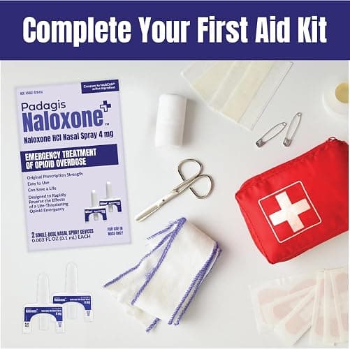 Padagis Naloxone HCI Nasal Spray, 4 mg – Emergency Treatment for Opioid Overdose - Rapid-Response Opioid Overdose Reversal, 2 Dose Single Use Nasal Spray thumbnail 5