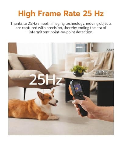 AccuMEMS GT14S Thermal Imaging Camera with Thermometer Mode, Ultra-Light 240g, -4°F~1022°F Range, 14H Runtime, Live Tracking with Edge-Enhanced Display, Infrared Camera for HVAC/Electrical Inspection thumbnail 7