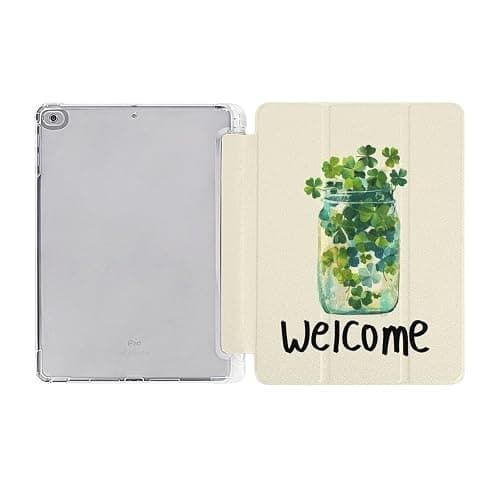 Clover St Patricks Day Case for Air 1/2 9.7Inch Case iPad Pro/Air 3 10.5inch Case iPad 10th Gen Case with Pencil Holder Auto Wake Sleep Cover thumbnail 6