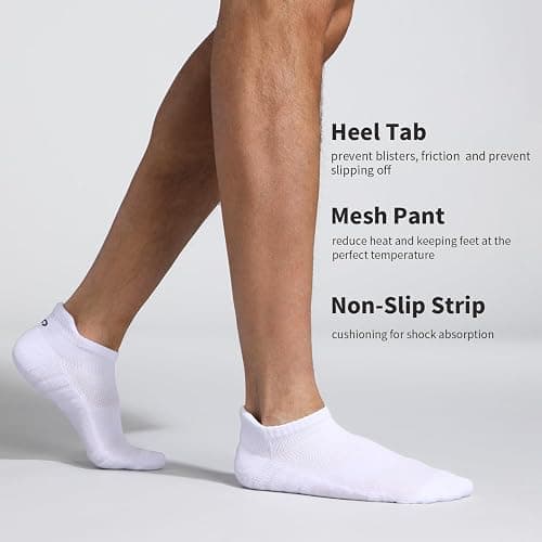 Lapulas Athletic Running Ankle Socks, Low Cut Cushioned Anti-Blister Tab Sports Socks Men Women 6Pairs thumbnail 2