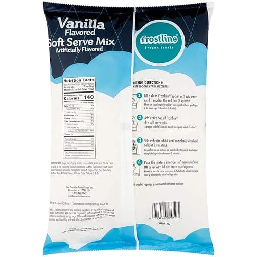 Frostline Vanilla Soft Serve Ice Cream Mix, Lactose & Gluten Free - Just Add Water, Dairy, or Dairy Free Alternative, Use with Blender, Countertop Ice Cream Maker, Soft Serve Machine - 6 lb Bag thumbnail 2