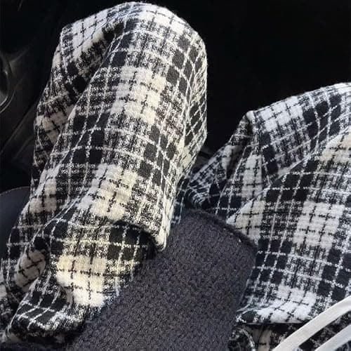 Cute Plaid Pants for Women, Baggy Pants Grunge Gingham Pants Therian Downtown Girl Clothes y2k Sweatpants Going Out thumbnail 3