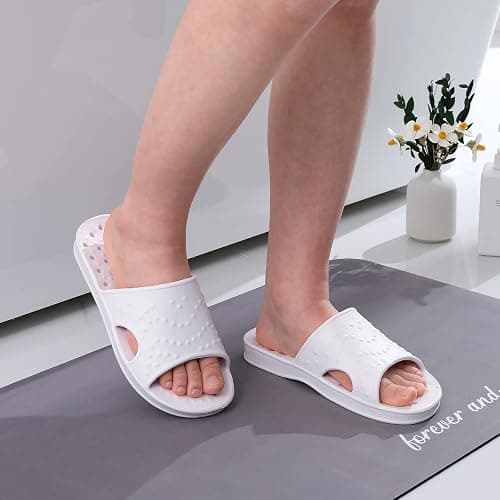 shevalues Shower Shoes for Women Men with Arch Support Quick Drying Pool Slides Lightweight Beach Sandals with Drain Holes thumbnail 2