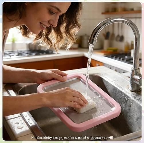 Rolled Ice Cream Maker, Portable Instant Rolled Ice Cream Tray with Dual Scrapers, DIY Rolled Ice Cream Homemade Italian Ice Cream, Sorbet, Frozen Yogurt tray (Pink) thumbnail 7
