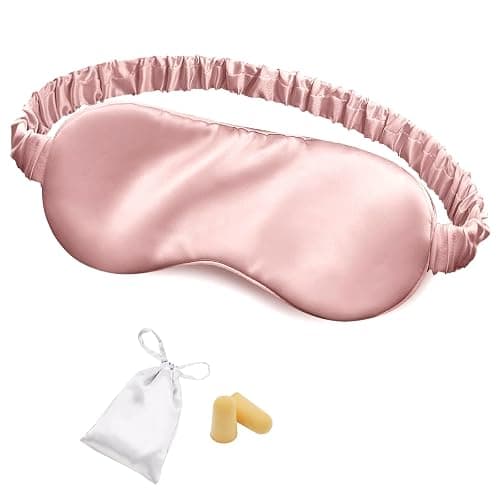 OLESILK 100% Mulberry Silk Sleep Mask for Women - Zero-Pressure Blackout | Eye mask for Sleeping with Breathable Silk Filling. No Headaches, No Hair Pull. Travel or Nap, Giftable. Earplugs+Bag - Image 1
